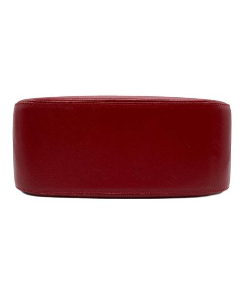 BURBERRY（バーバリー）BURBERRY (バーバリー) ハンドバッグ レッド×ベージュの古着・服飾アイテム