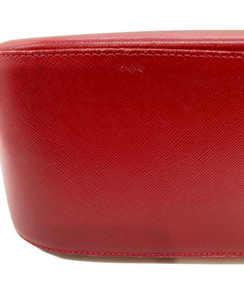 BURBERRY（バーバリー）BURBERRY (バーバリー) ハンドバッグ レッド×ベージュの古着・服飾アイテム