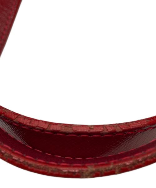 BURBERRY（バーバリー）BURBERRY (バーバリー) ハンドバッグ レッド×ベージュの古着・服飾アイテム