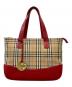 BURBERRY（バーバリー）の古着「ハンドバッグ」｜レッド×ベージュ
