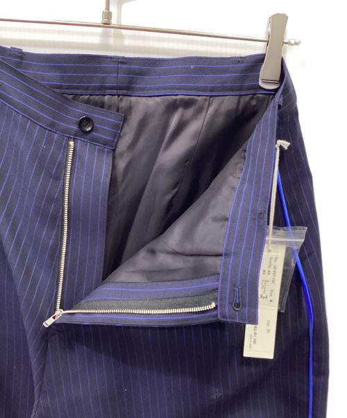sulvam（サルバム）sulvam (サルバム) ウールストライプパンツ ネイビー サイズ:Mの古着・服飾アイテム