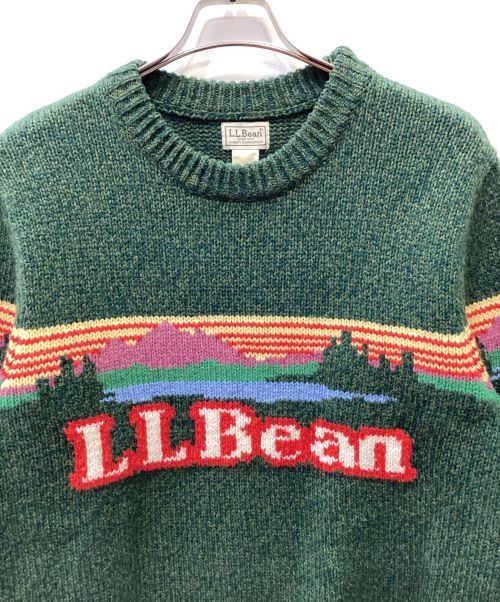 L.L.Bean（エルエルビーン）L.L.Bean (エルエルビーン) ロゴニット グリーン サイズ:XLの古着・服飾アイテム
