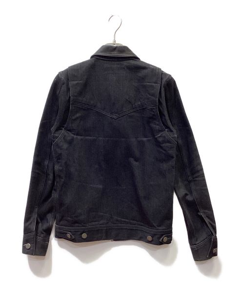 RUDE GALLERY（ルードギャラリー）RUDE GALLERY (ルードギャラリー) レザー切替デニムジャケット ブラック サイズ:2の古着・服飾アイテム