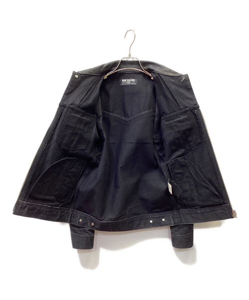 RUDE GALLERY（ルードギャラリー）RUDE GALLERY (ルードギャラリー) レザー切替デニムジャケット ブラック サイズ:2の古着・服飾アイテム