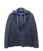 Desigualデシグアル）の古着「フードライナー付2WAYジャケット」｜ネイビー