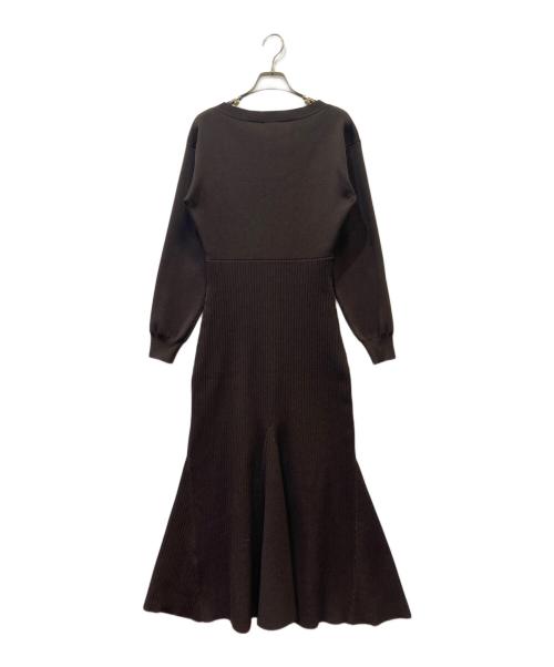 Noble（ノーブル）Noble (ノーブル) ニットワンピース ブラウン サイズ:Freeの古着・服飾アイテム
