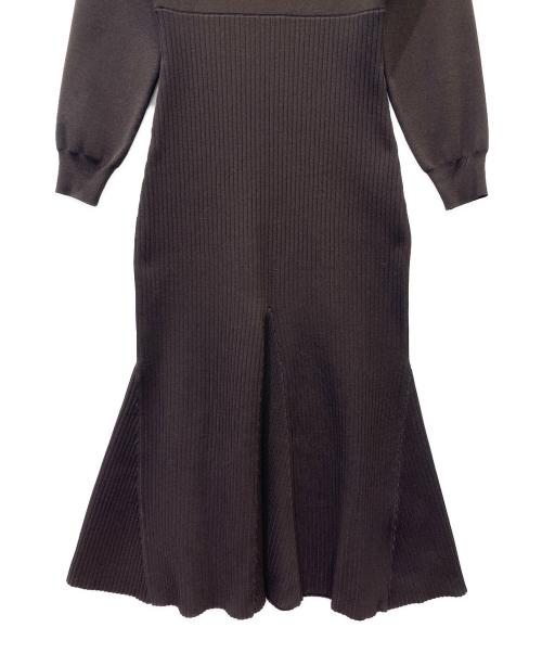 Noble（ノーブル）Noble (ノーブル) ニットワンピース ブラウン サイズ:Freeの古着・服飾アイテム