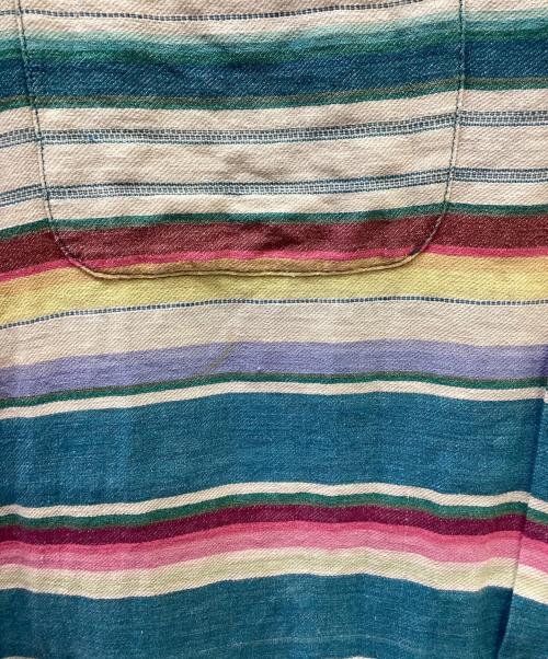 RALPH LAUREN COUNTRY（ラルフローレンカントリー）RALPH LAUREN COUNTRY (ラルフローレンカントリー) ネイティブボーダーオープンカラーシャツ マルチカラー サイズ:Mの古着・服飾アイテム