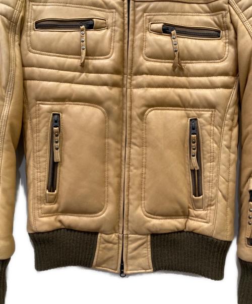 UNION JAP（ユニオンジャップ）UNION JAP (ユニオンジャップ) レザーダウンジャケット ブラウン サイズ:Sの古着・服飾アイテム