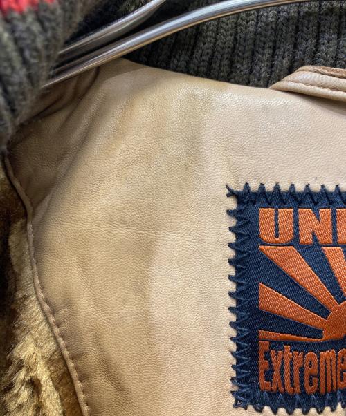 UNION JAP（ユニオンジャップ）UNION JAP (ユニオンジャップ) レザーダウンジャケット ブラウン サイズ:Sの古着・服飾アイテム