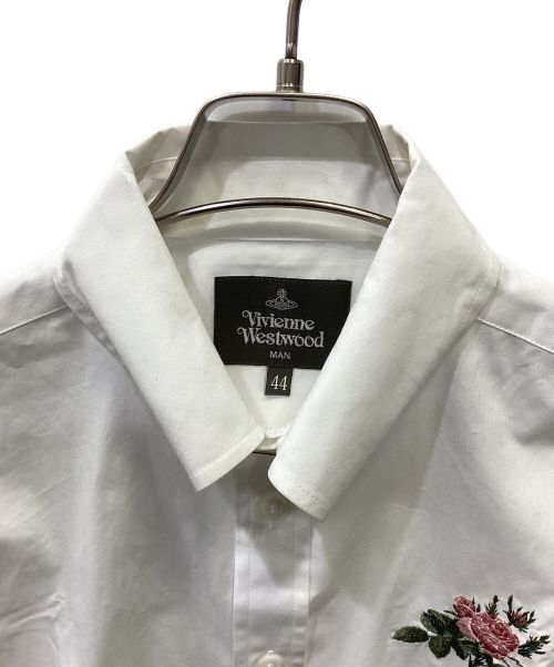 Vivienne Westwood man（ヴィヴィアン ウェストウッド マン）Vivienne Westwood man (ヴィヴィアン ウェストウッド マン) ピンホールカラーシャツ ホワイト サイズ:44の古着・服飾アイテム