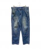 LFYTエルエフワイティー）の古着「ダブルニーペインターデニムパンツ」｜ブルー
