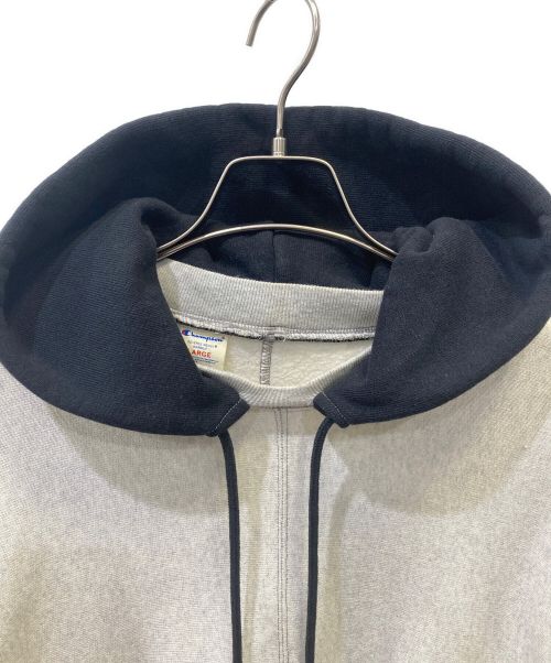 Champion（チャンピオン）Champion (チャンピオン) N.HOOLYWOOD (エヌ ハリウッド) HOODED SWEATSHIRT MULTI エクリュ×ライトグレー サイズ:LARGEの古着・服飾アイテム