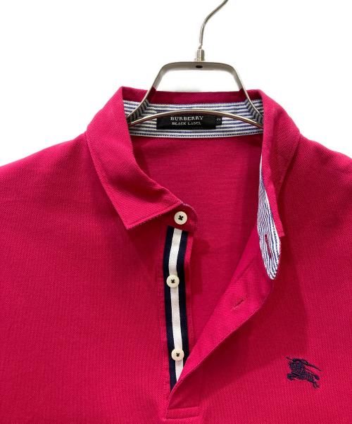 BURBERRY BLACK LABEL（バーバリーブラックレーベル）BURBERRY BLACK LABEL (バーバリーブラックレーベル) ポロシャツ ショッキングピンク サイズ:Mの古着・服飾アイテム