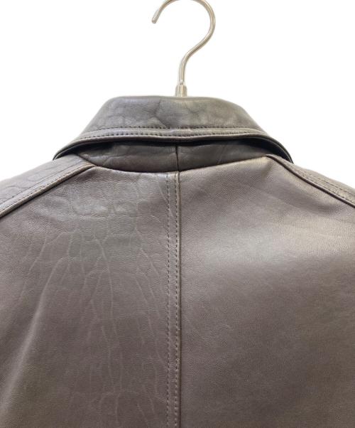 DURANTE（デュランテ）DURANTE (デュランテ) レザーブルゾン ダークブラウン サイズ:Lの古着・服飾アイテム