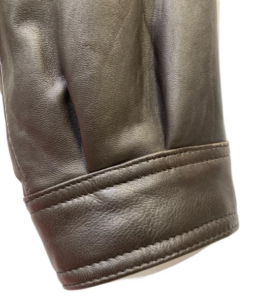 DURANTE（デュランテ）DURANTE (デュランテ) レザーブルゾン ダークブラウン サイズ:Lの古着・服飾アイテム