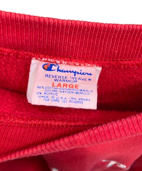 Champion REVERSE WEAVE（チャンピオン リバース ウィーブ）Champion REVERSE WEAVE (チャンピオン リバース ウィーブ) リバースウィーブスウェット レッド サイズ:LARGEの古着・服飾アイテム
