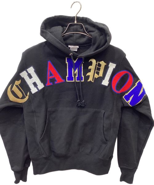 Champion REVERSE WEAVE（チャンピオン リバース ウィーブ）Champion REVERSE WEAVE (チャンピオン リバース ウィーブ) プルオーバーパーカー ブラック サイズ:Sの古着・服飾アイテム