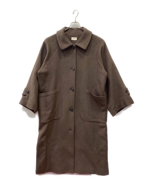 CREDONA（クレドナ）CREDONA (クレドナ) ウールロングコート ブラウン サイズ:Fの古着・服飾アイテム
