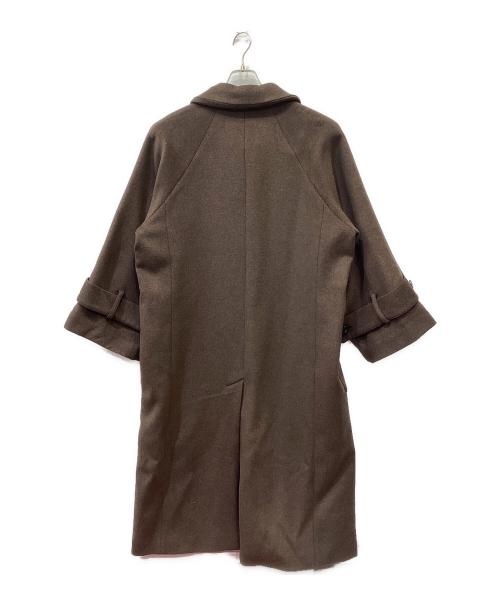 CREDONA（クレドナ）CREDONA (クレドナ) ウールロングコート ブラウン サイズ:Fの古着・服飾アイテム