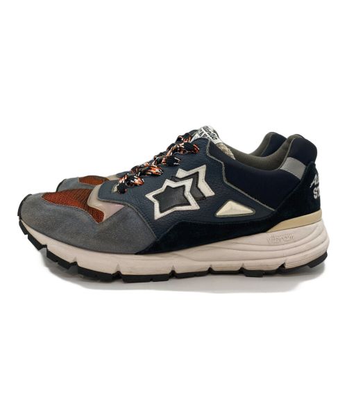 atlantic stars（アトランティックスターズ）atlantic stars (アトランティックスターズ) PLARIS JANS-F27 トレッキングスニーカー オレンジ×ネイビー サイズ:42の古着・服飾アイテム