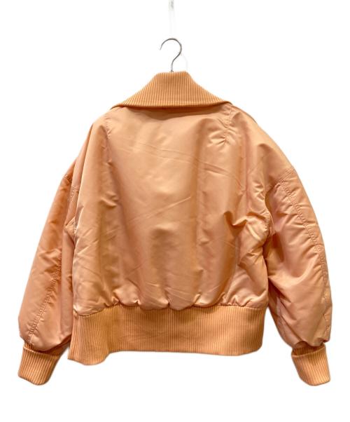 adidas（アディダス）adidas (アディダス) ロングリブ ボンバージャケット ピンク サイズ:Sの古着・服飾アイテム