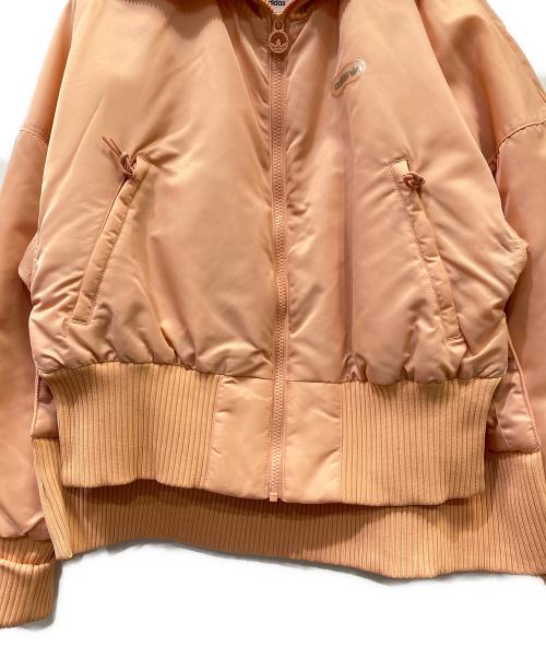 adidas（アディダス）adidas (アディダス) ロングリブ ボンバージャケット ピンク サイズ:Sの古着・服飾アイテム