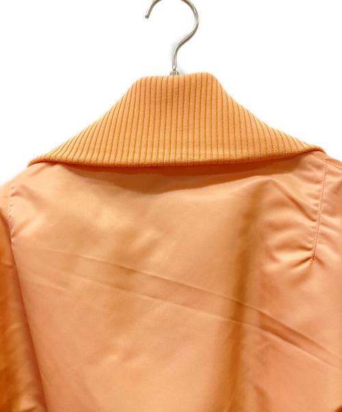 adidas（アディダス）adidas (アディダス) ロングリブ ボンバージャケット ピンク サイズ:Sの古着・服飾アイテム