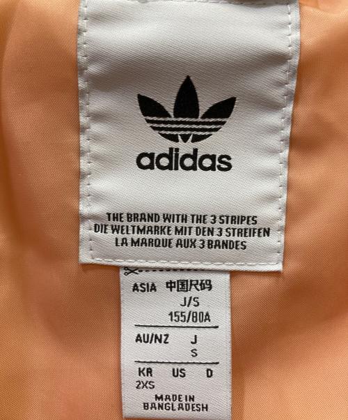 adidas（アディダス）adidas (アディダス) ロングリブ ボンバージャケット ピンク サイズ:Sの古着・服飾アイテム
