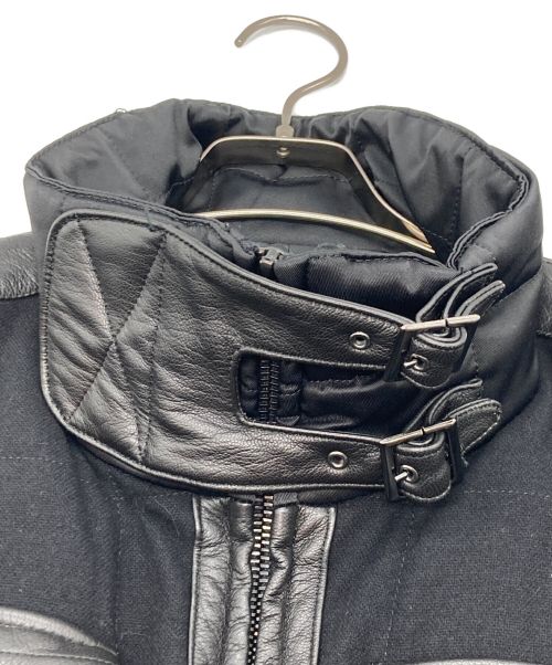 AKM（エーケーエム）AKM (エーケーエム) ウールレザーコンビジャケット ブラック サイズ:50の古着・服飾アイテム