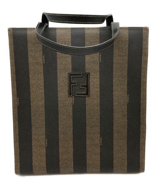 FENDI（フェンディ）FENDI (フェンディ) トートバッグ ブラック×ブラウンの古着・服飾アイテム