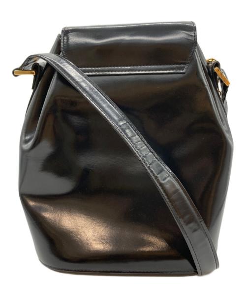 Yves Saint Laurent（イヴサンローラン）Yves Saint Laurent (イヴサンローラン) 巾着ショルダーバッグ ブラックの古着・服飾アイテム