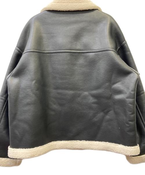 Fano Studios（ファノ ストゥディオズ）Fano Studios (ファノ ストゥディオズ) フェイクレザー ムートンジャケット ブラック サイズ:Sの古着・服飾アイテム