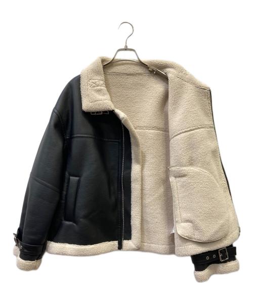Fano Studios（ファノ ストゥディオズ）Fano Studios (ファノ ストゥディオズ) フェイクレザー ムートンジャケット ブラック サイズ:Sの古着・服飾アイテム
