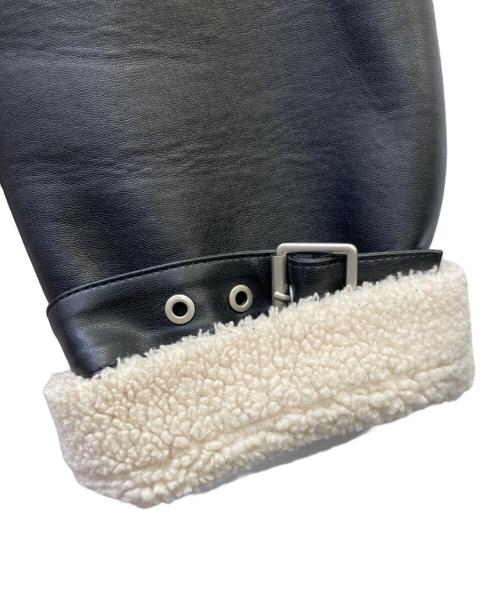 Fano Studios（ファノ ストゥディオズ）Fano Studios (ファノ ストゥディオズ) フェイクレザー ムートンジャケット ブラック サイズ:Sの古着・服飾アイテム