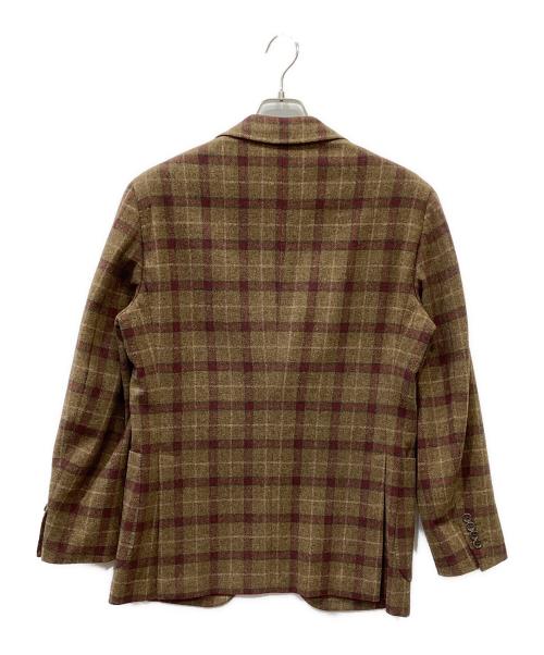 Belvest（ベルヴェスト）Belvest (ベルヴェスト) 3Bチェックジャケット ブラウン サイズ:48の古着・服飾アイテム