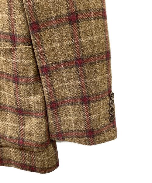 Belvest（ベルヴェスト）Belvest (ベルヴェスト) 3Bチェックジャケット ブラウン サイズ:48の古着・服飾アイテム