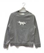 maison kitsuneメゾンキツネ）の古着「フォックススタンプ ロゴスウェット」｜グレー