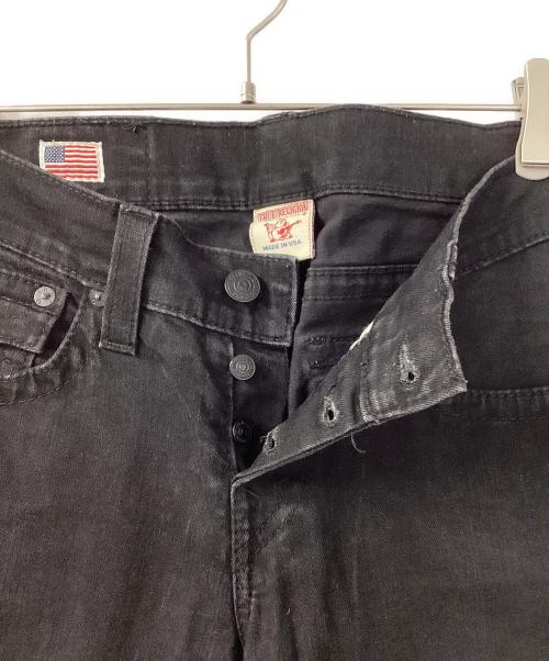 TRUE RELIGION（トゥルー レリジョン）TRUE RELIGION (トゥルー レリジョン) ストレートデニムパンツ ブラック サイズ:29の古着・服飾アイテム