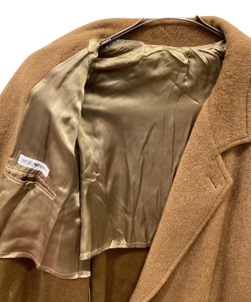 EMPORIO ARMANI（エンポリオアルマーニ）EMPORIO ARMANI (エンポリオアルマーニ) ウールコート ブラウン サイズ:48の古着・服飾アイテム