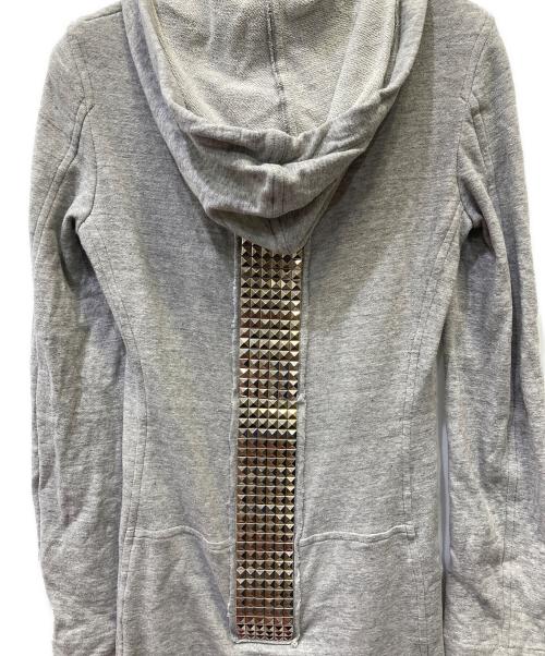 COMME des GARCONS HOMME PLUS（コムデギャルソンオムプリュス）COMME des GARCONS HOMME PLUS (コムデギャルソンオムプリュス) バッグスタッズジップパーカー グレー サイズ:XSの古着・服飾アイテム