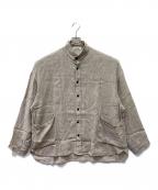 nestrobe confectネストローブ コンフェクト）の古着「リネンシルクスモックシャツ」｜ベージュ