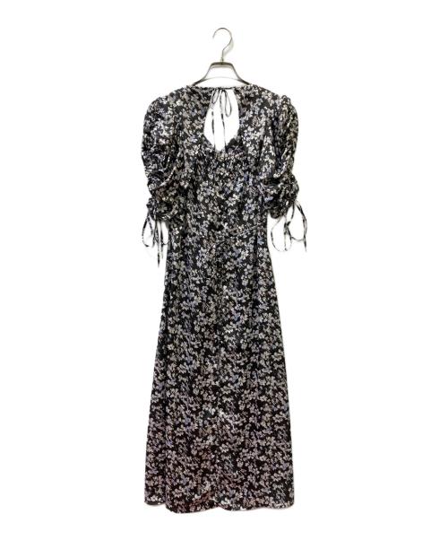 Lily Brown（リリーブラウン）Lily Brown (リリーブラウン) フローラルプリントワンピース グレーの古着・服飾アイテム