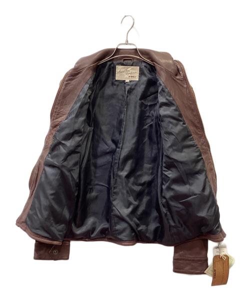 AVIREX（アヴィレックス）AVIREX (アヴィレックス) シングルライダースジャケット ブラウン サイズ:XL 未使用品の古着・服飾アイテム