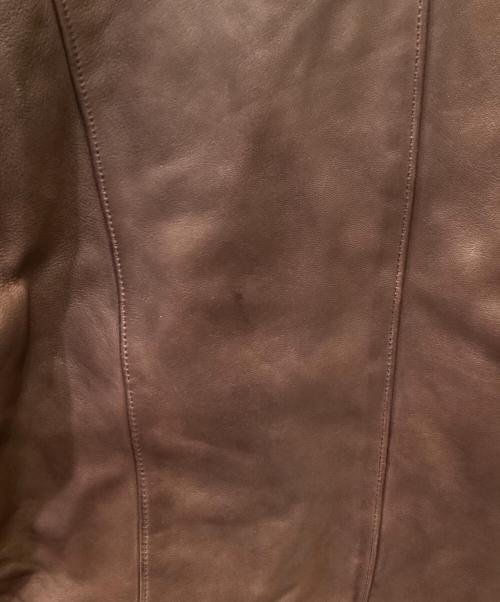 AVIREX（アヴィレックス）AVIREX (アヴィレックス) シングルライダースジャケット ブラウン サイズ:XL 未使用品の古着・服飾アイテム