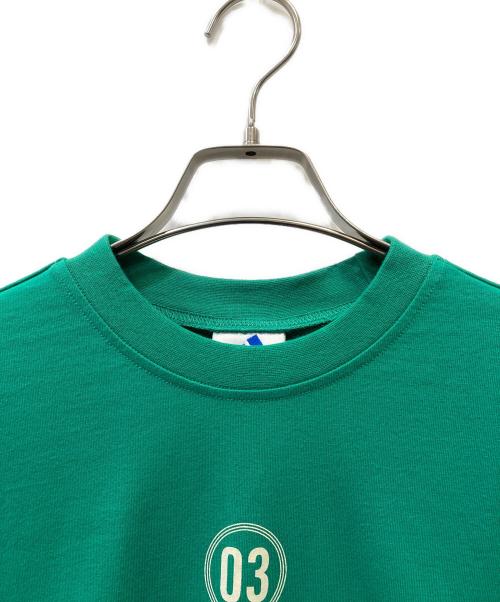 adidas（アディダス）adidas (アディダス) 90s adidas プリント半袖カットソー グリーン サイズ:SIZE M 未使用品の古着・服飾アイテム