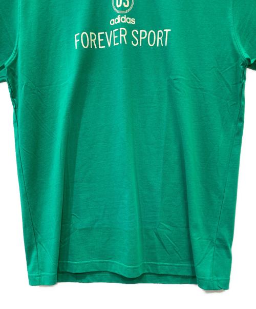 adidas（アディダス）adidas (アディダス) 90s adidas プリント半袖カットソー グリーン サイズ:SIZE M 未使用品の古着・服飾アイテム
