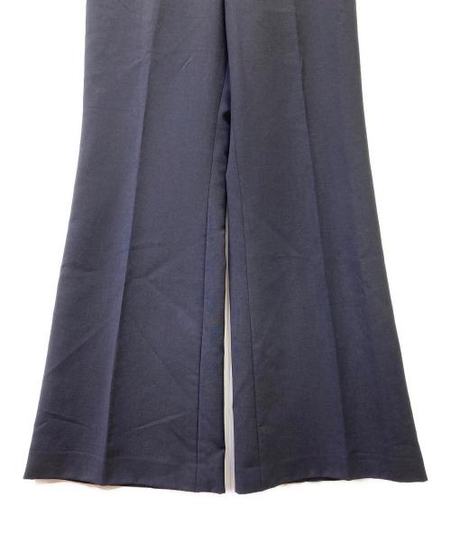 PRADA（プラダ）PRADA (プラダ) モヘア×バージンウール センタープレス フレアパンツ ネイビー サイズ:36の古着・服飾アイテム