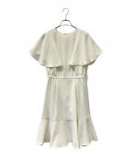 Snidelスナイデル）の古着「ジョーゼットミニフレアワンピース」｜ホワイト