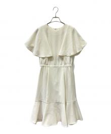 Snidel（スナイデル）の古着「ジョーゼットミニフレアワンピース」｜ホワイト